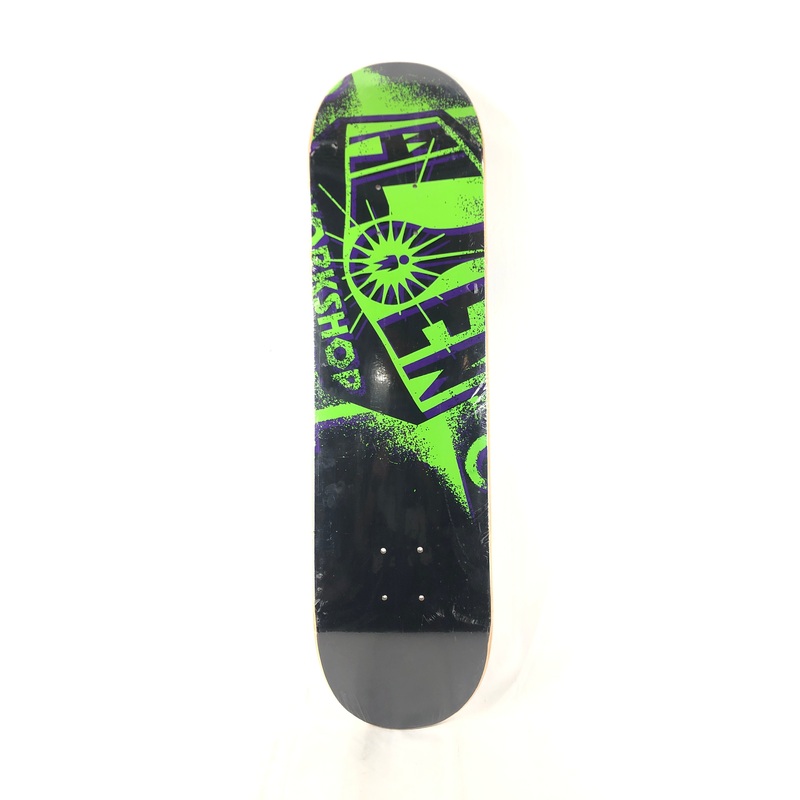 Alien Workshop Team Logo Alien Black Green Purple 8" Vintage NOS Skateboard Deck