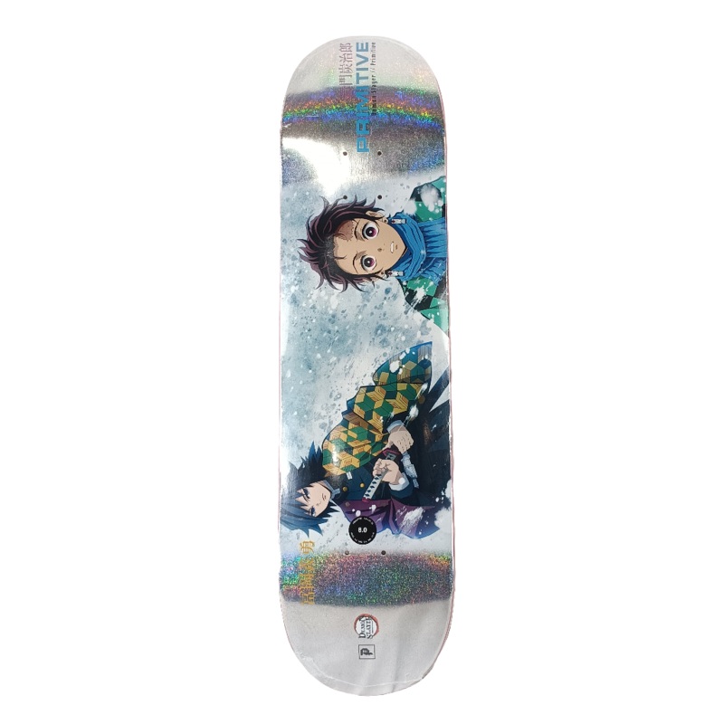 Primitive Demon Slayer Team Holographic Foil Multicolor Size 8.0" Vintage NOS Deck