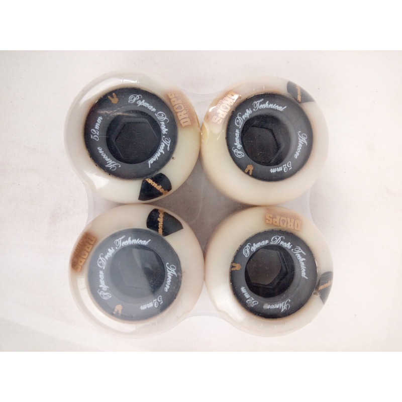 Popwar Drops Technical Aircore Gold White Grey 52mm Vintage NOS Wheels