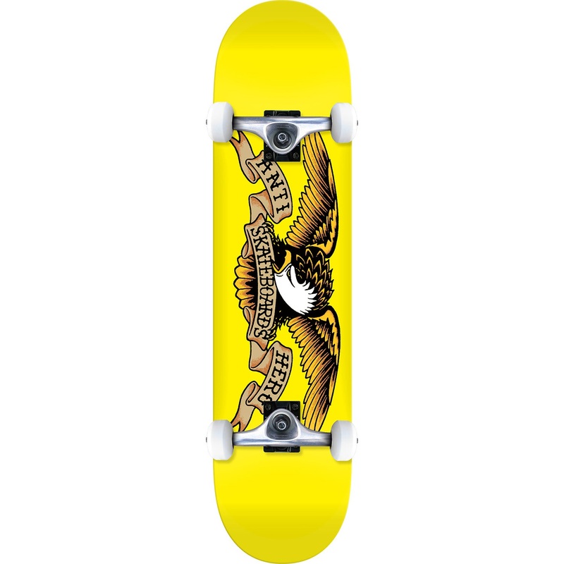Anti Hero Classic Eagle Mid Skateboard Complete 7.3 - Yellow