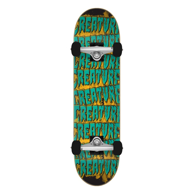 Creature Logo Spill Mini Skateboard Complete - 7.75
