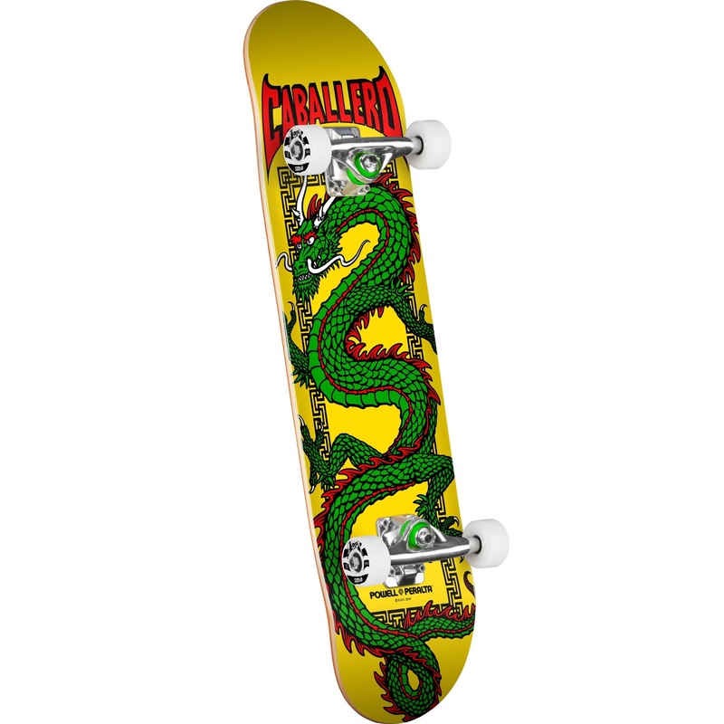 Powell Peralta Cab Chinese Dragon Birch Skateboard Complete - 7.5 Yellow