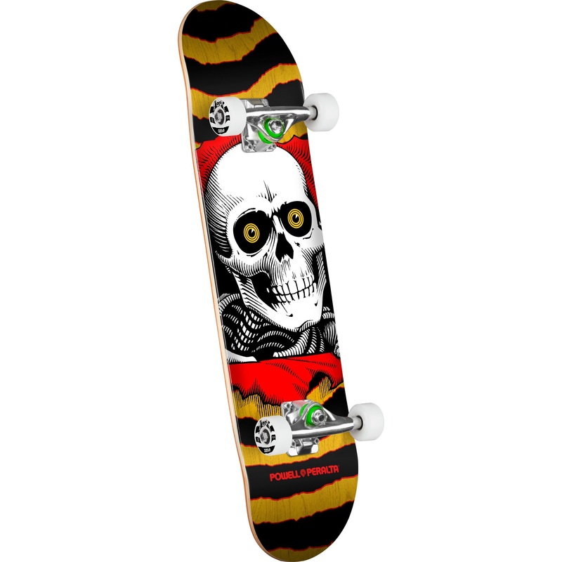 Powell Peralta Ripper Birch Skateboard Complete - 7.75 Yellow/Red