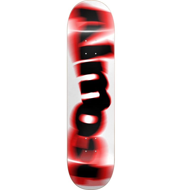 Almost Spin Blur Hybrid Skateboard Deck - 7.37 White/Red