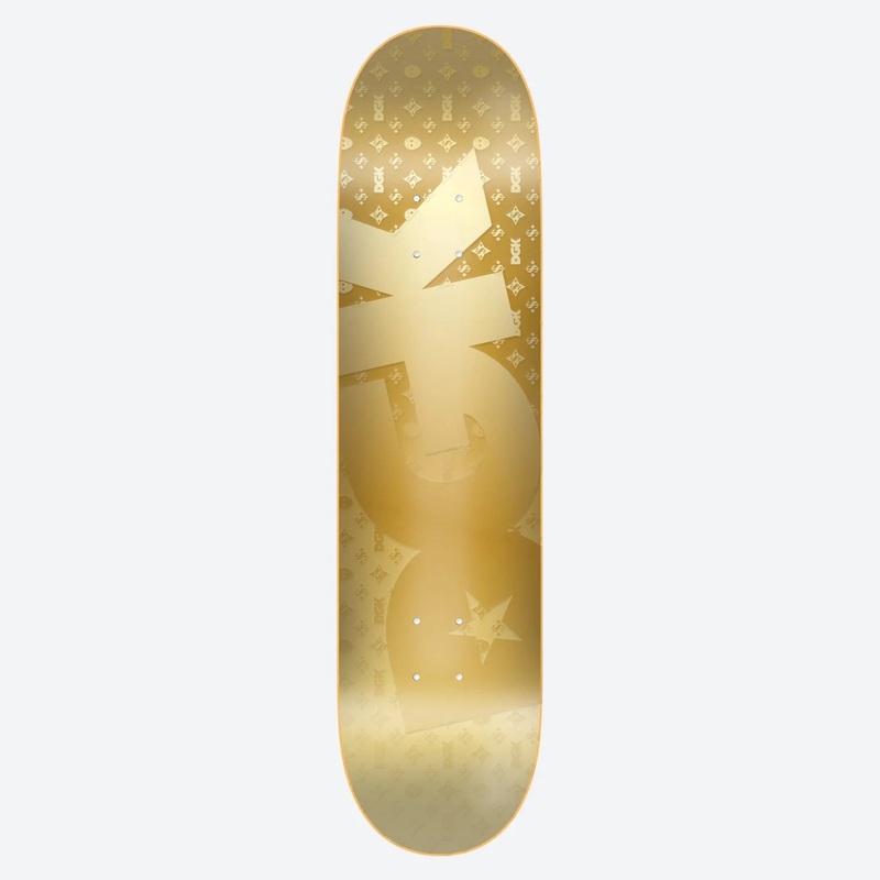 DGK O.G. Logo Foil Skateboard Deck - 8.25 Gold