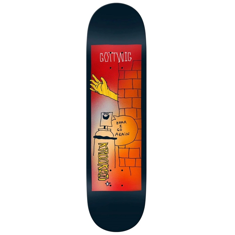 Krooked Gottwig Aerosol Skateboard Deck - 8.25
