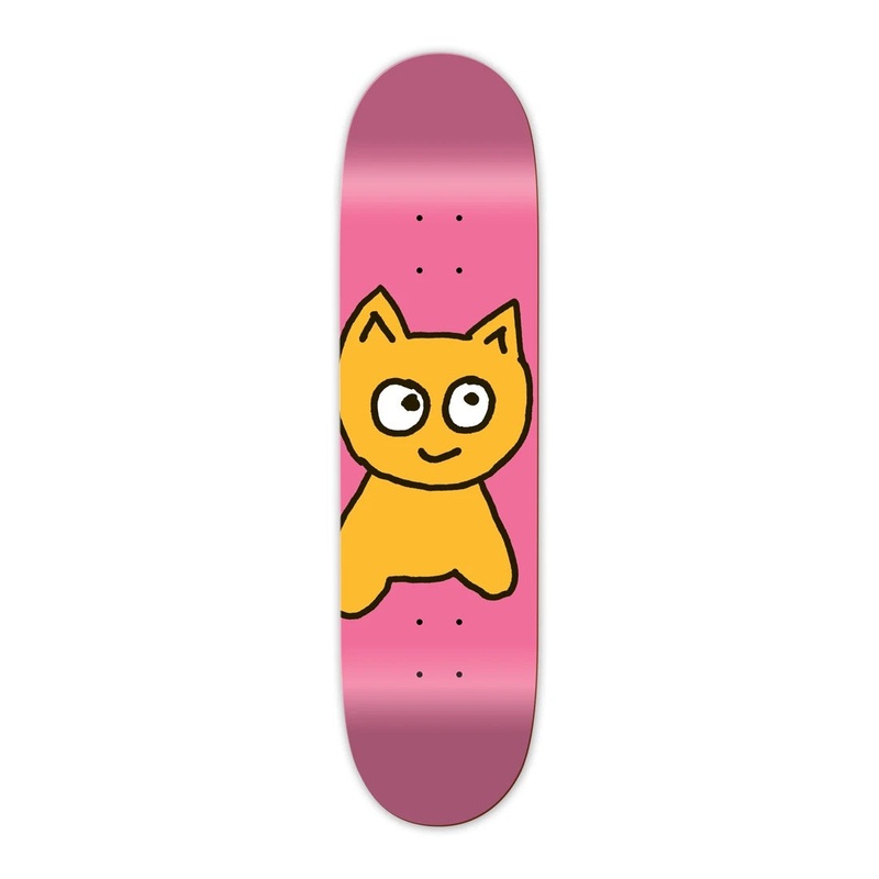 Meow Big Cat Skateboard Deck - 7.25 Pink