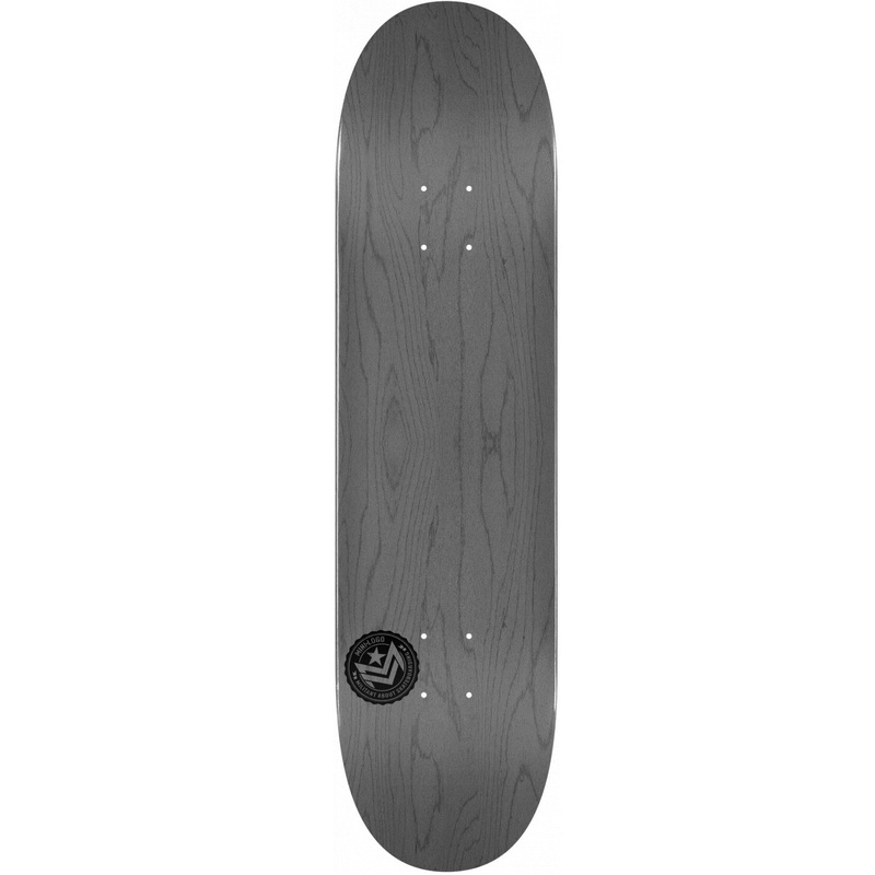 Mini Logo Chevron Stamp 2 Skateboard Deck - 7.75" Grey