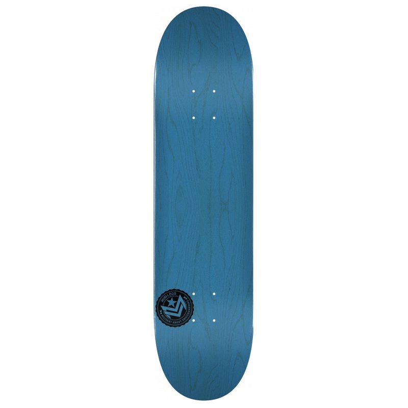 Mini Logo Chevron Stamp 2 Skateboard Deck - 8.5" Blue