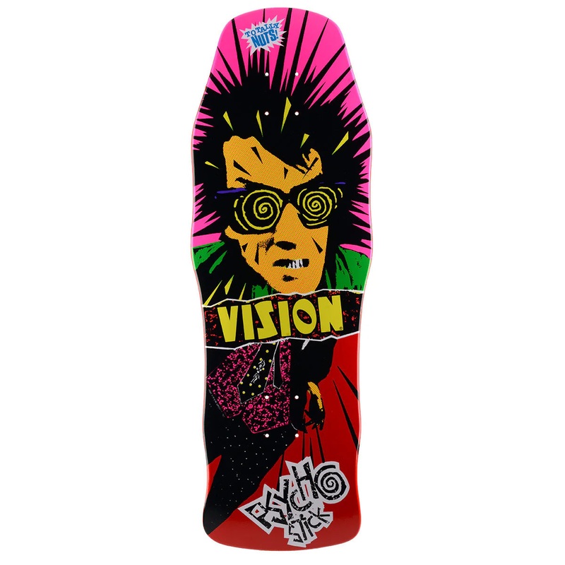 Vision Original Psycho Stick Skateboard Deck - 10 Red