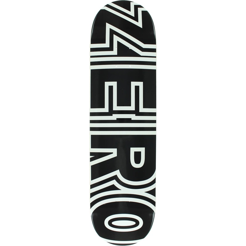 Zero Bold Skateboard Deck 8.0 - Black/White