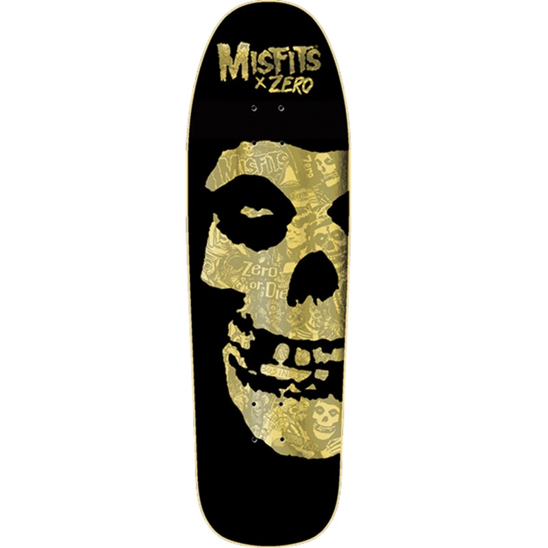 Zero Misfits Collage Shaped Skateboard Deck - 9.25 Gold Foil