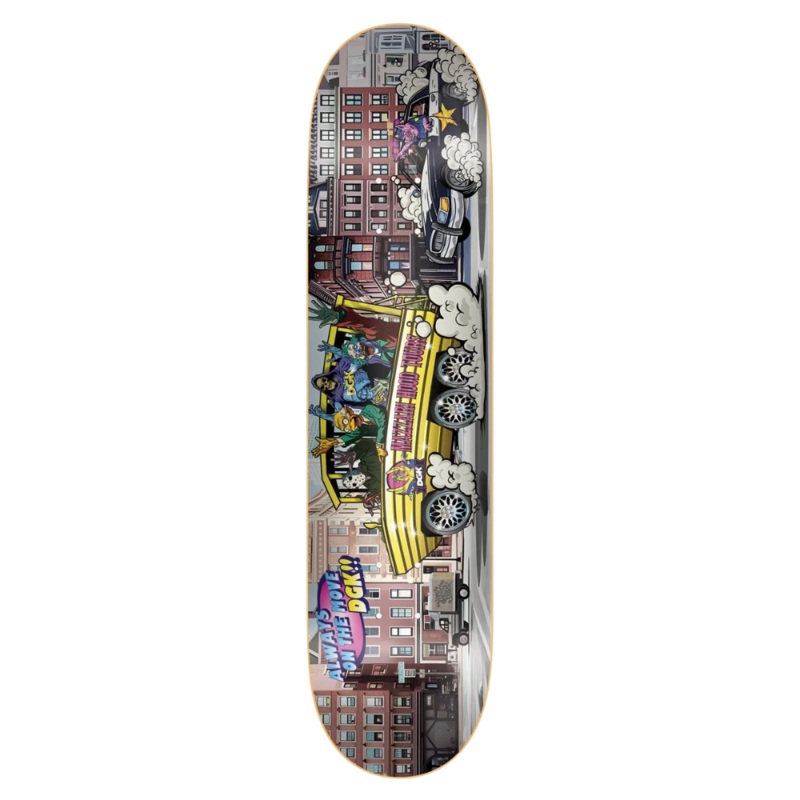 DGK Hood Tours Mazzari Twin Tail Skateboard Deck - 8.25 Multi