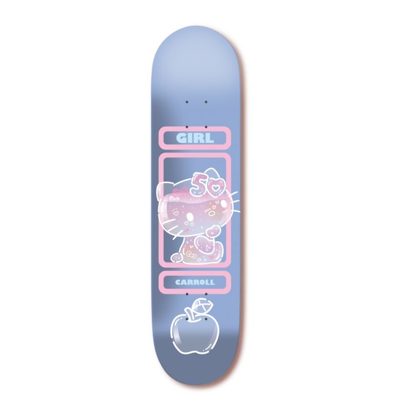 Girl Carroll Hello Kitty 50th Anniversary Skateboard Deck - 8.25"
