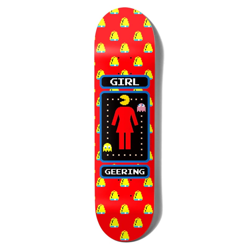 Girl Geering Pac-Man Skateboard Deck - 8.0
