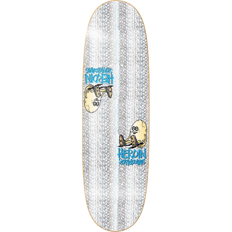 Heroin Symmetrical Holo Egg Skateboard Deck - 9.25