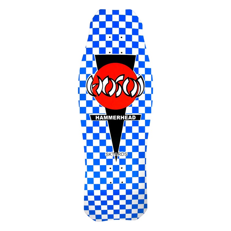 Hosoi O.G. Hammerhead Checkerboard Skateboard Deck - 10.5 Blue