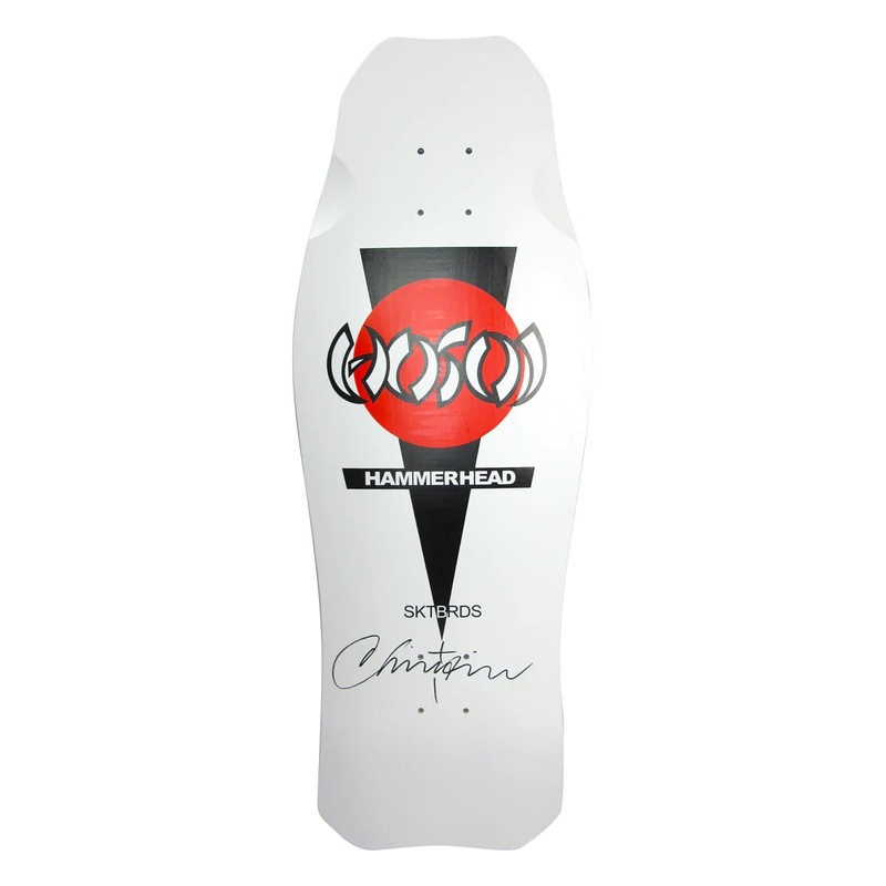 Hosoi O.G. Hammerhead Signed Skateboard Deck - 10.5 White