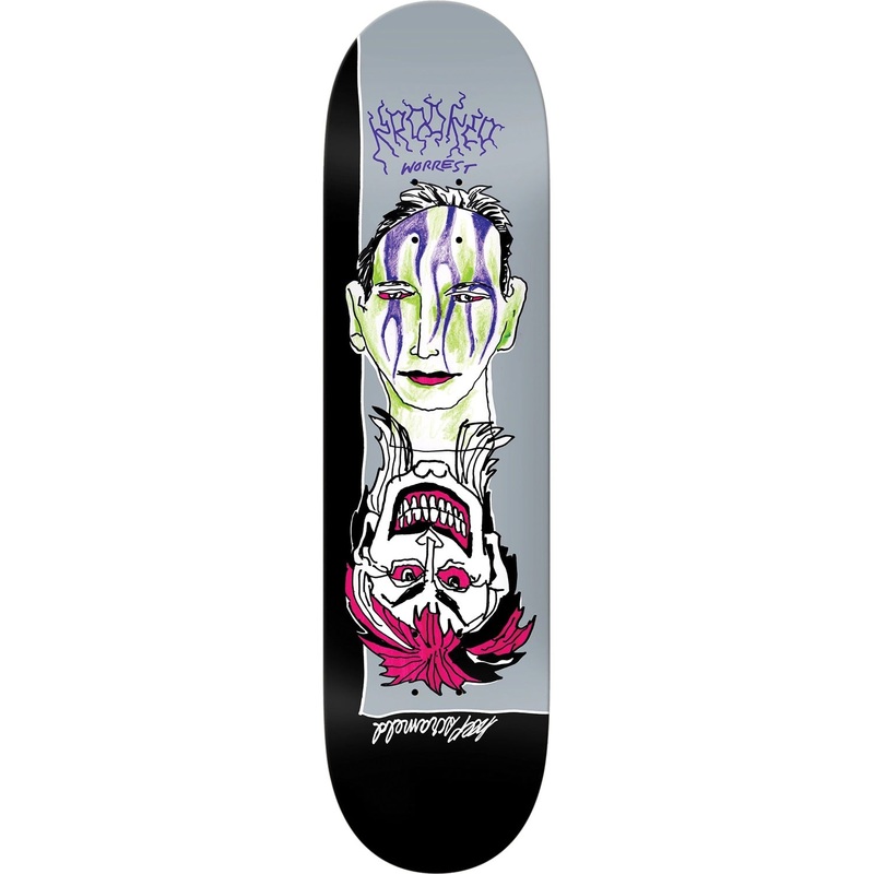 Krooked Worrest Satans Service Skateboard Deck - 8.3 Slick