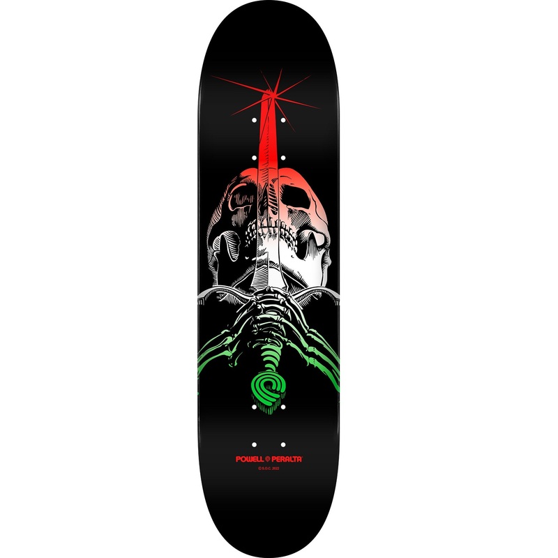 Powell Peralta Skull & Sword Skateboard Deck - 8.25 Green Fade