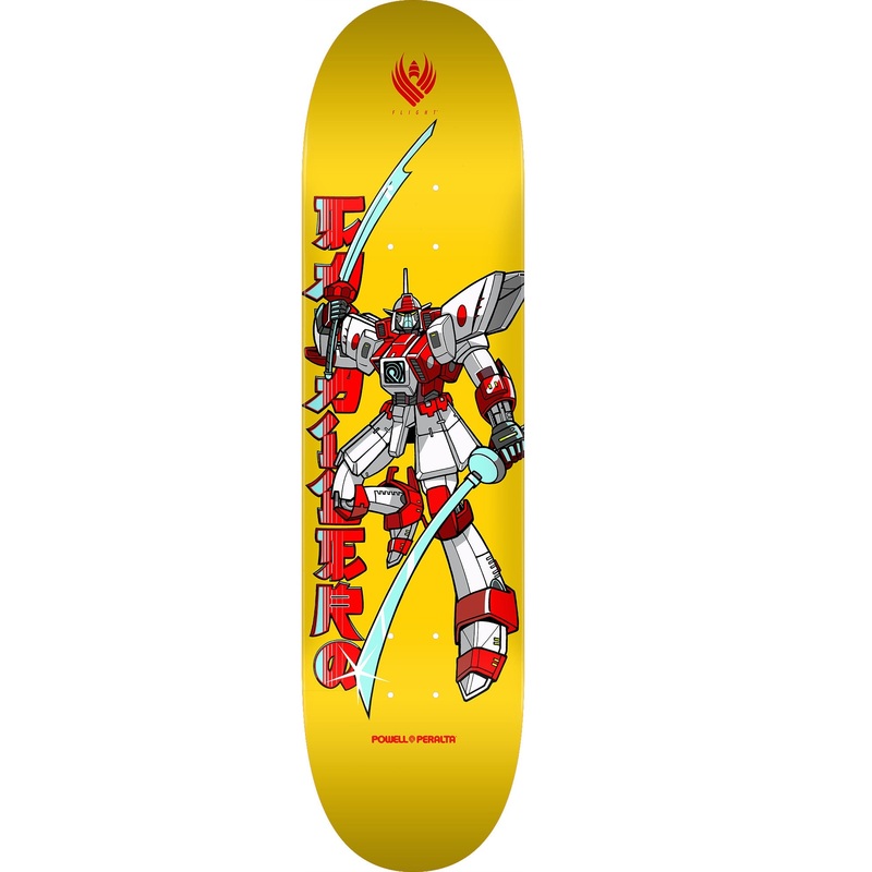 Powell Peralta Steve Caballero Gundam Flight Skateboard Deck - 8.25 Yellow
