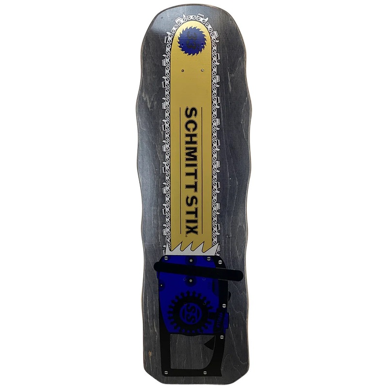 Schmitt Stix Chainsaw Skateboard Deck - 10" Black Stain