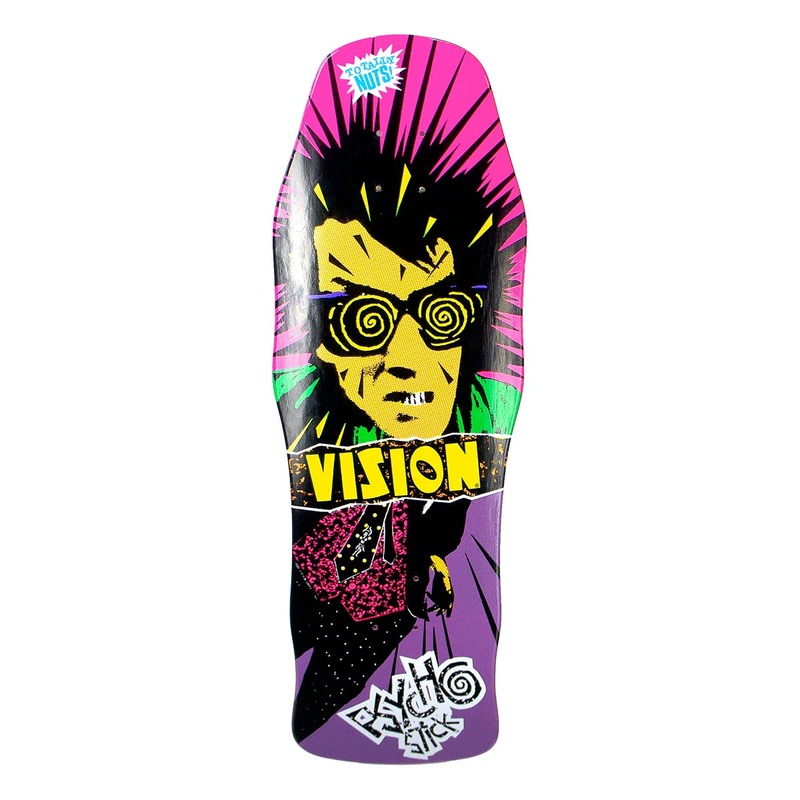 Vision Original Psycho Stick Skateboard Deck - 10 Purple