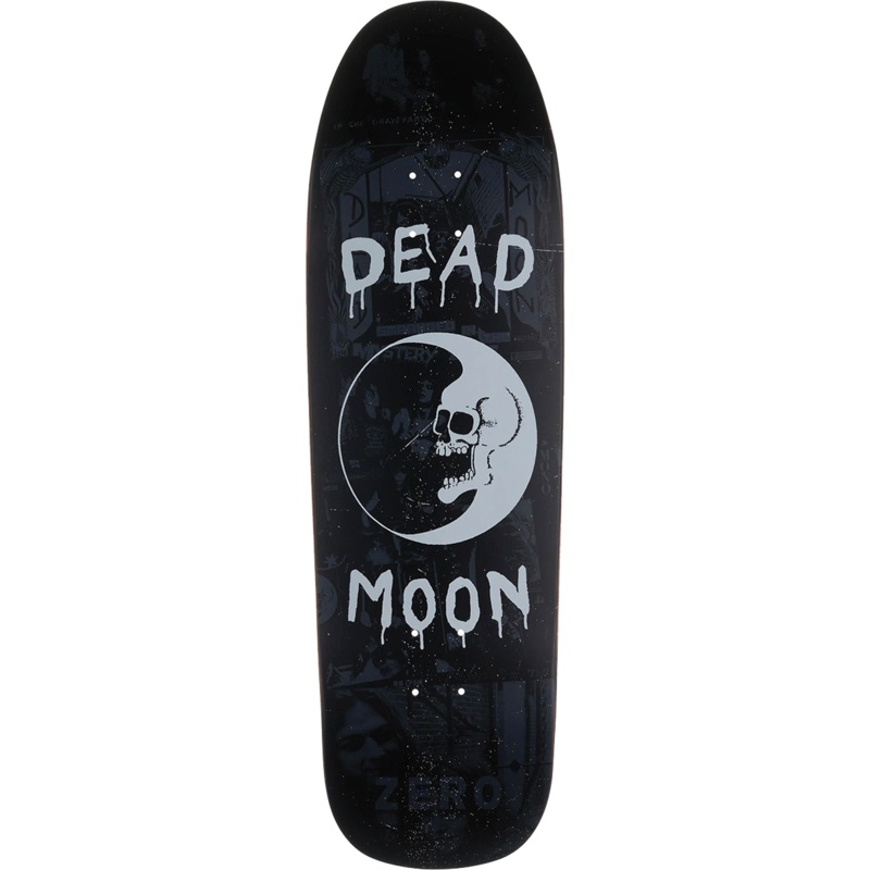 Zero Dead Moon Collage Shaped Skateboard Deck - 9.25 Black