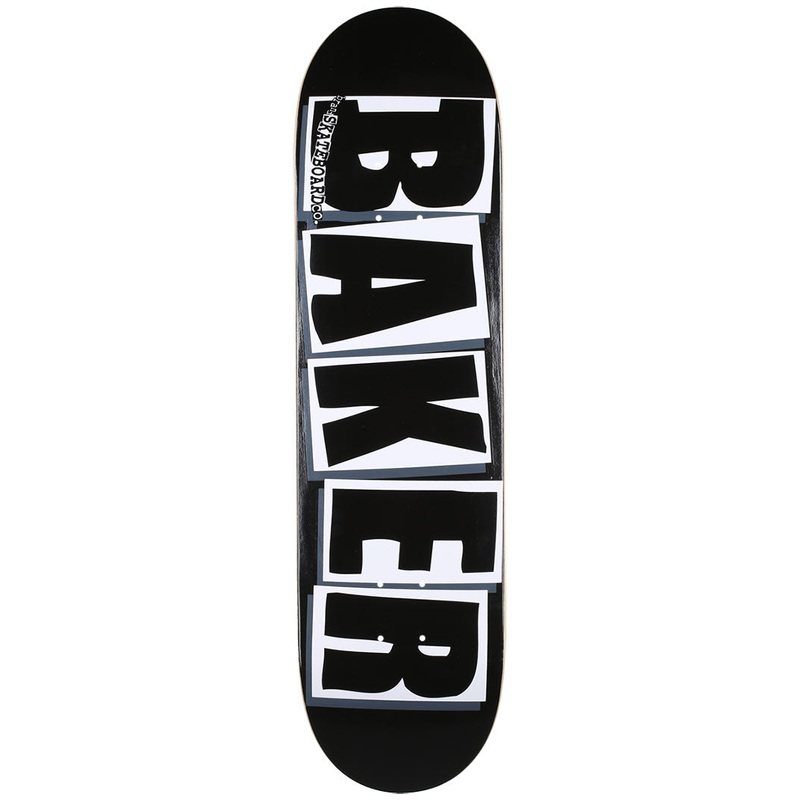 Baker Brand Logo Skateboard Deck - 8.25" Black/White