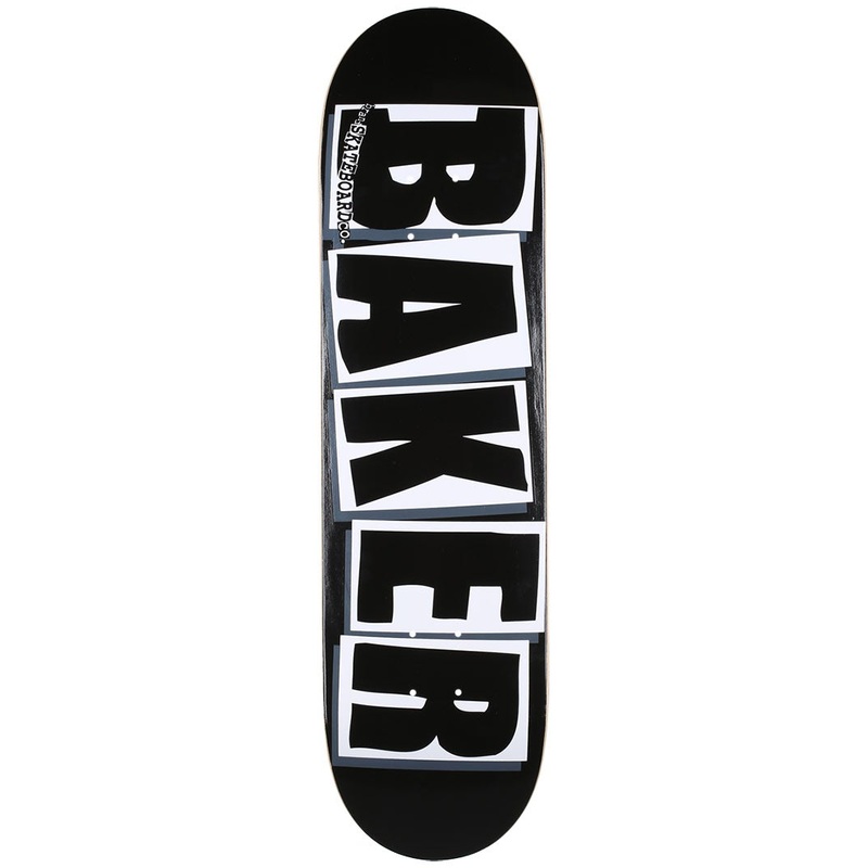 Baker Brand Logo Skateboard Deck - 8.475 Black/White