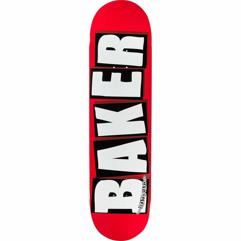 Baker Brand Logo Skateboard Deck - 8.5 Red/White