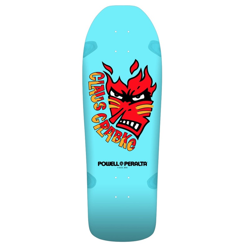 Powell Peralta Claus Grabke SP0 Skateboard Deck 287 - 10.25" Aqua