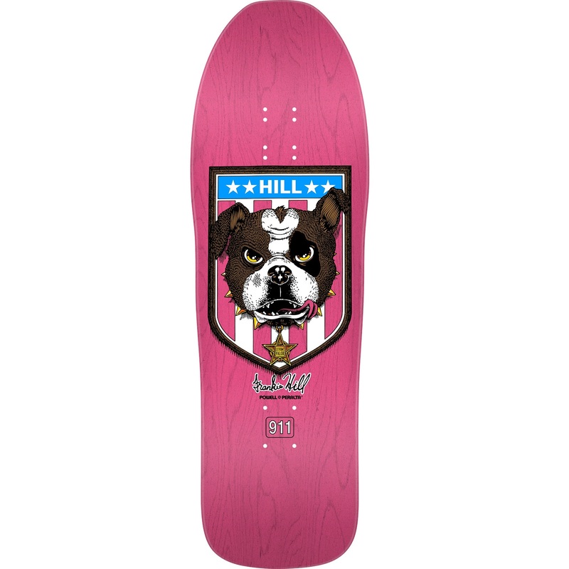 Powell Peralta Frankie Hill Bulldog Skateboard Deck - 10 Pink Stain