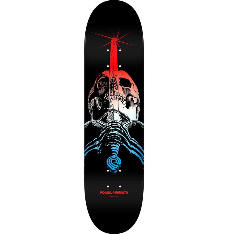 Powell Peralta Skull & Sword Skateboard Deck - 9 Blue Fade