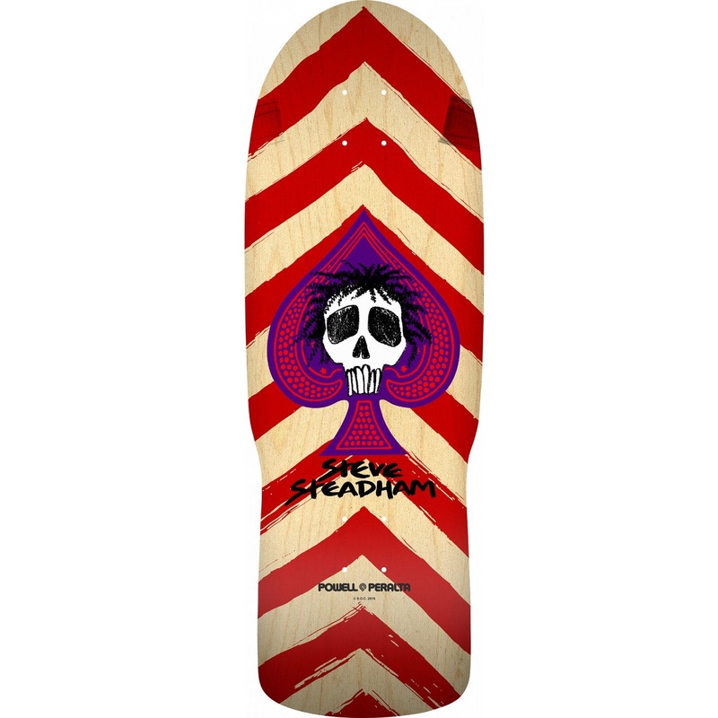 Powell Peralta Steadham Spade Skateboard Deck - 10 Red/Natural