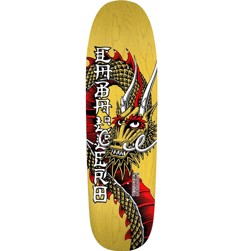 Powell Peralta Steve Caballero Ban This Dragon Reissue Skateboard Deck - 9.265 Yellow Stain