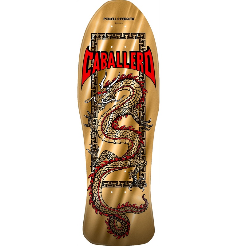 Powell Peralta Steve Caballero Chinese Dragon Reissue Skateboard Deck - 10" Gold Foil [Pre-Order]