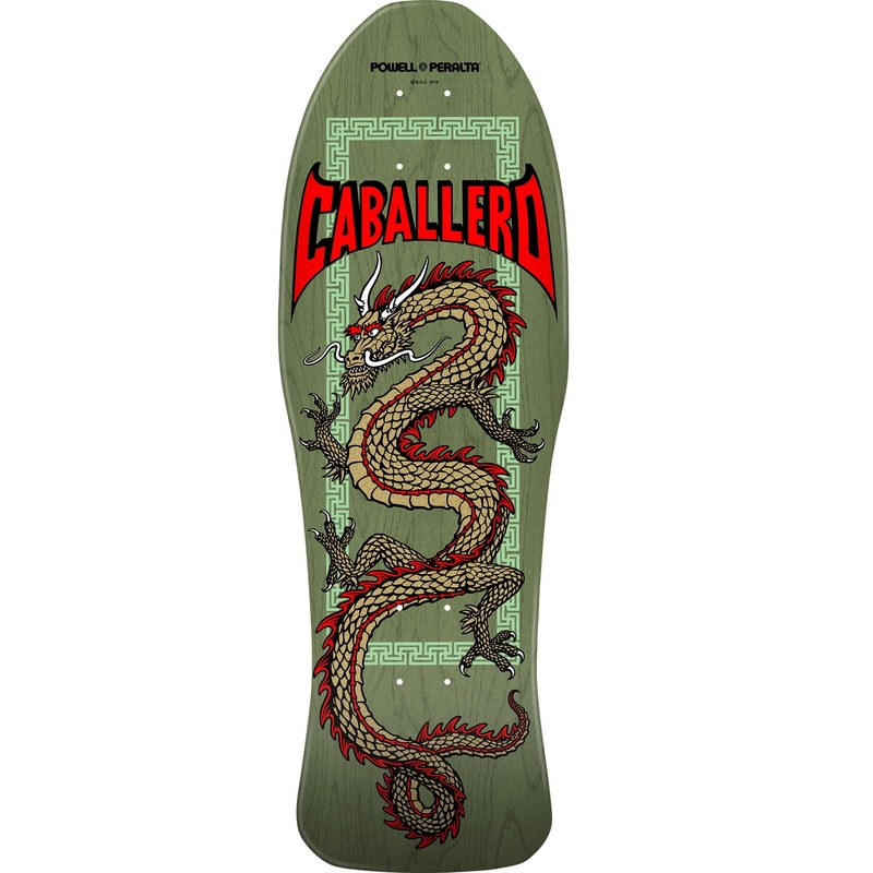 Powell Peralta Steve Caballero Chinese Dragon Skateboard Deck - 10 Sage Green