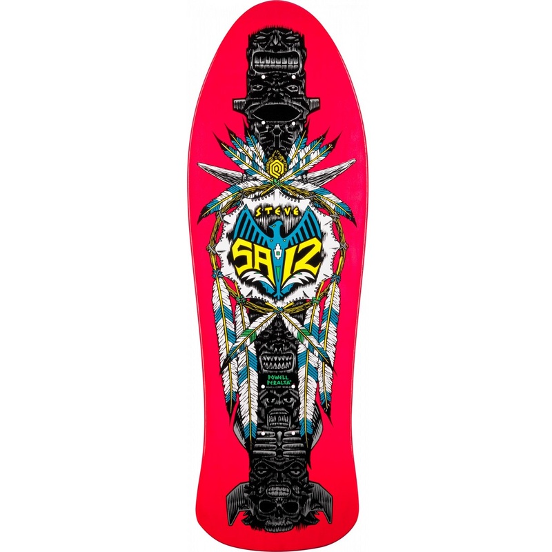 Powell Peralta Steve Saiz Totem Skateboard Deck - 10 Pink