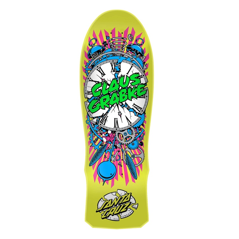 Santa Cruz Grabke Exploding Clock Reissue Skateboard Deck - 10.04