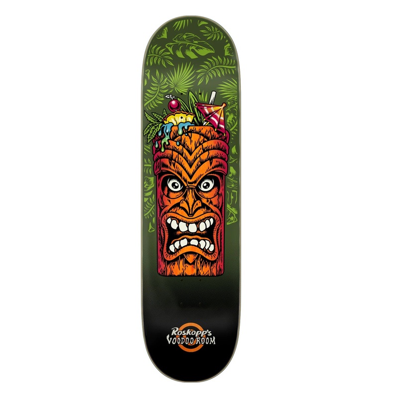 Santa Cruz Roskopp Tiki Mug Skateboard Deck - 8.5