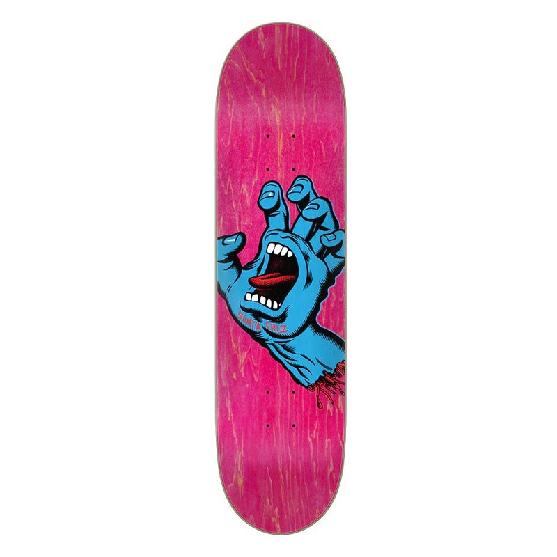 Santa Cruz Screaming Hand Skateboard Deck - 7.80 Pink