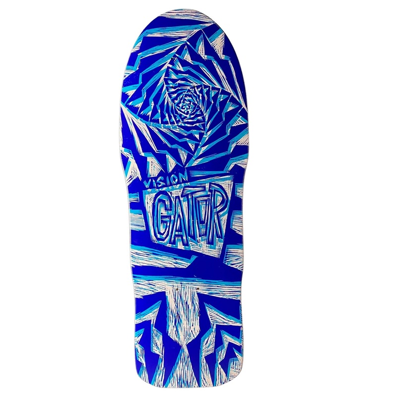 Vision Gator II Woodcut Art By Sean Starwars Deck - 10.25 White/Blue