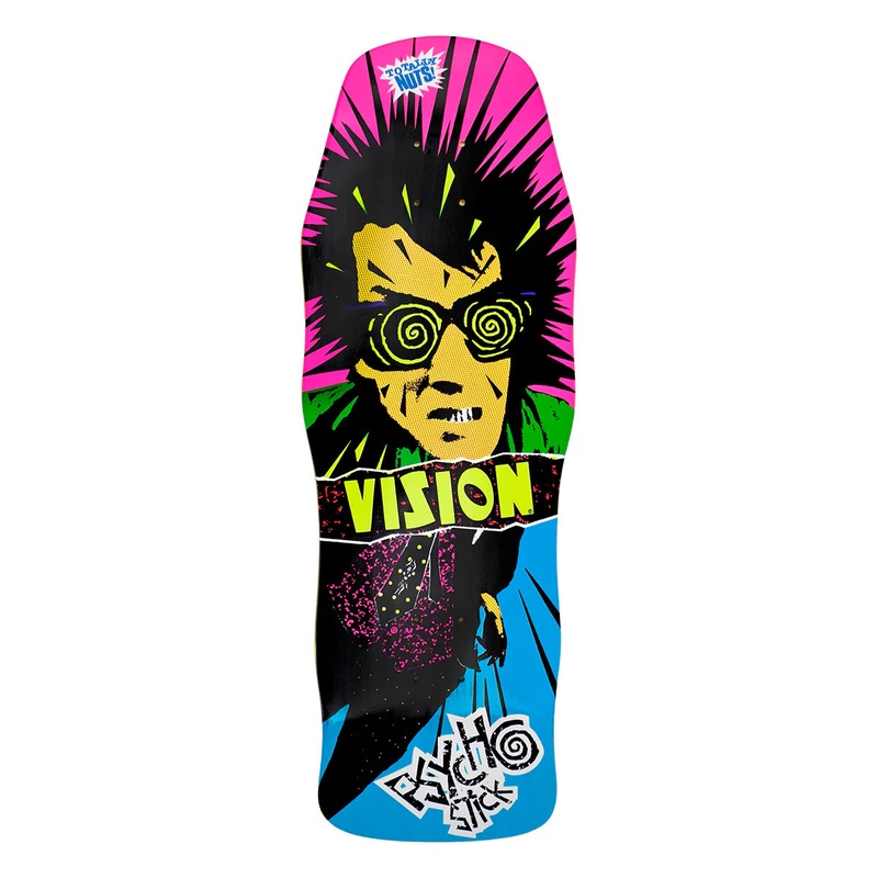 Vision Original Psycho Stick Skateboard Deck - 10 Blue