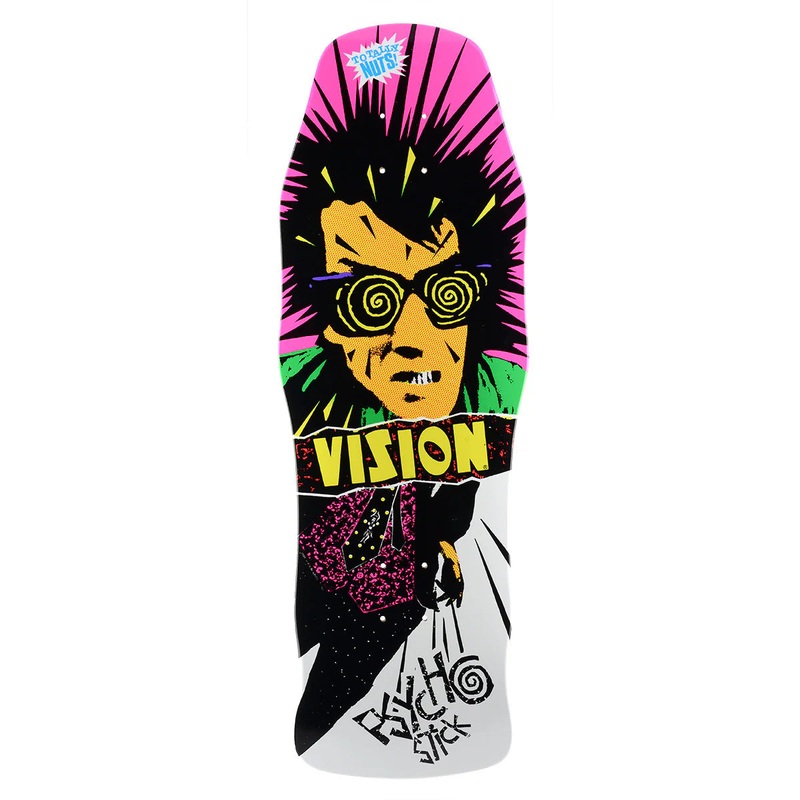 Vision Original Psycho Stick Skateboard Deck - 10 White