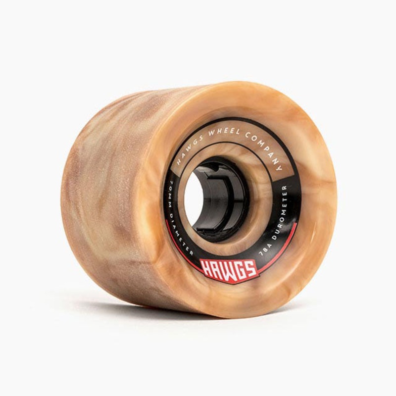 Hawgs 70's Wheels 70mm 78a - Brown/White (Set of 4)