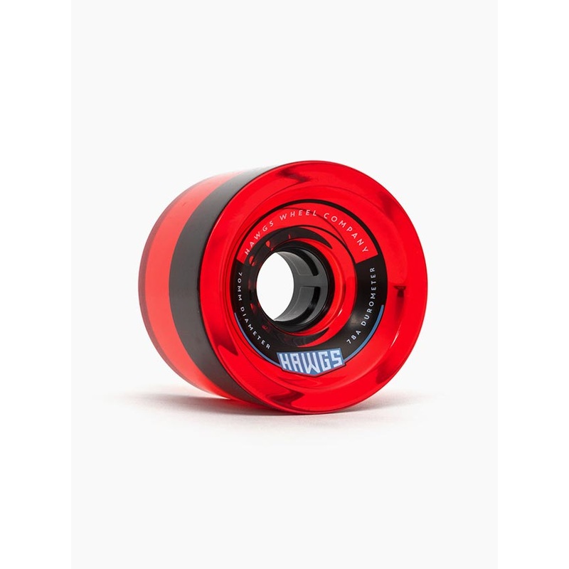 Hawgs 70's Wheels 70mm 78a - Clear Red (Set of 4)