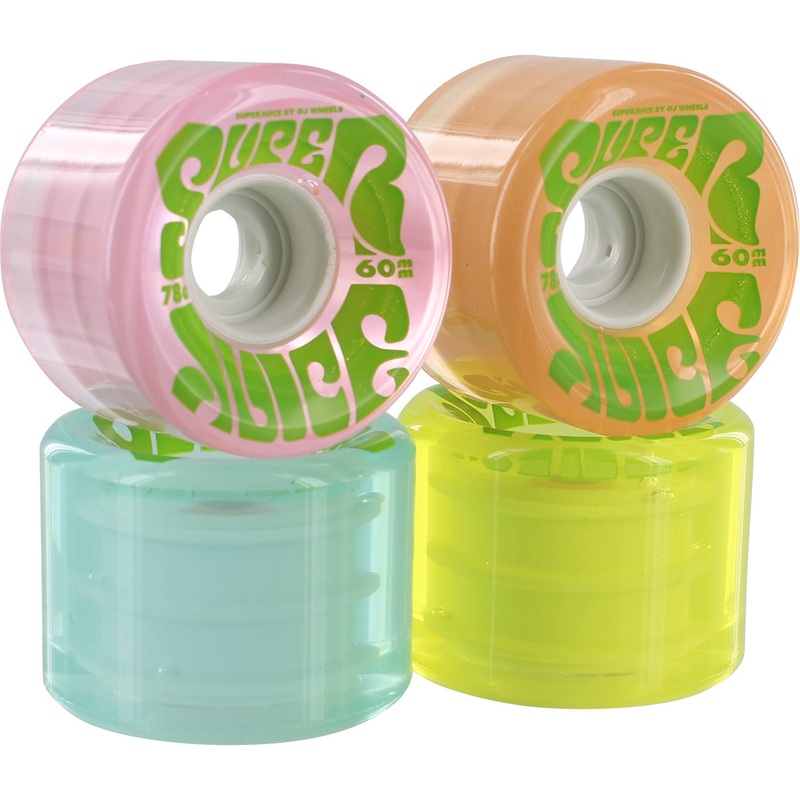 OJ Wheels Super Juice 60mm 78a - Transparent Pastel Mix (Set of 4)
