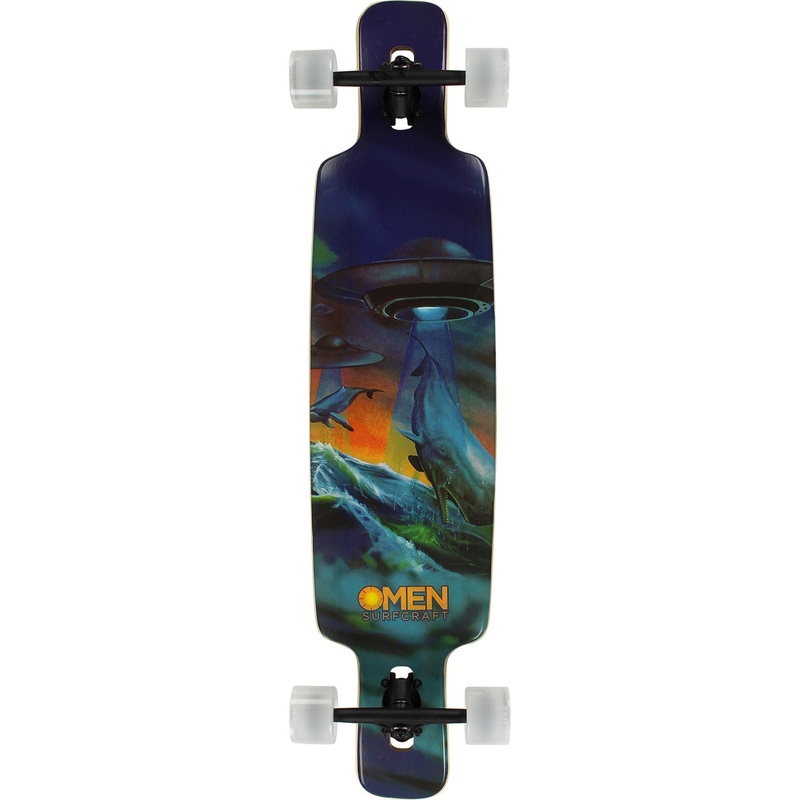 Omen Save The Whales Drop Through Longboard Complete - 9.5"