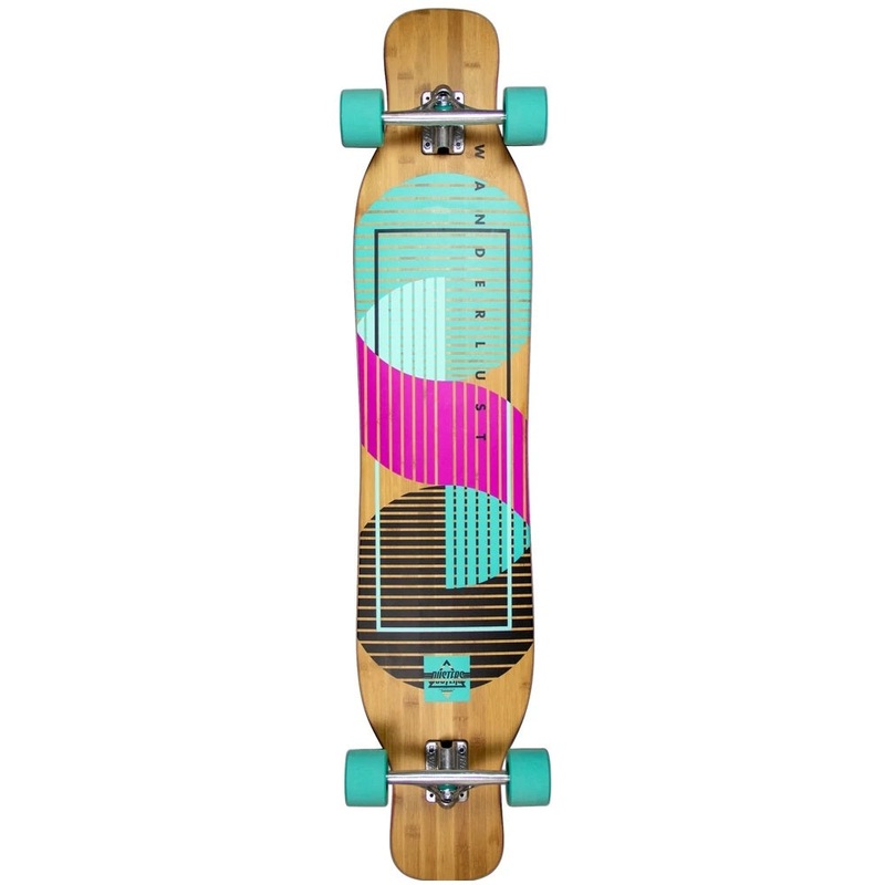 Dusters Wanderlust Complete Longboard - 47 Teal/Purple